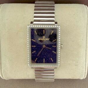 Gomelsky Shirley Fromer Steel Black Dial Diamond Quartz Womens Watch G0120072643